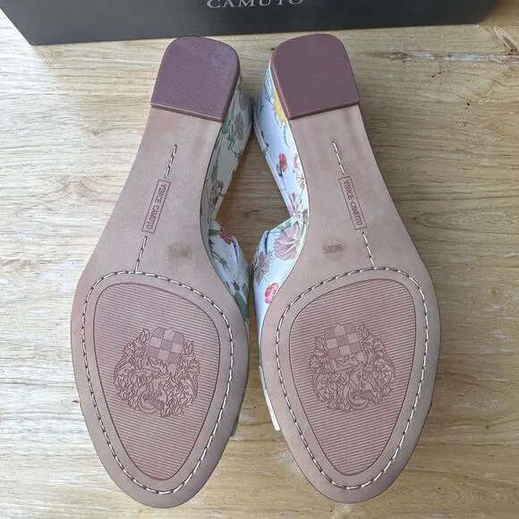 Vince Camuto Stephena Wedge Slide Sandals Size 6M Floral Boho Romantic‎ NWB
