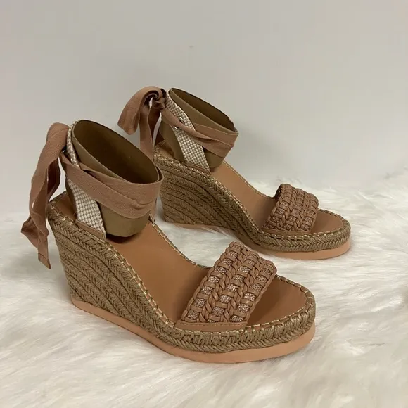Vince Camuto Women's Brisshel Ankle-Tie Espadrille Platform Wedge Sandal
