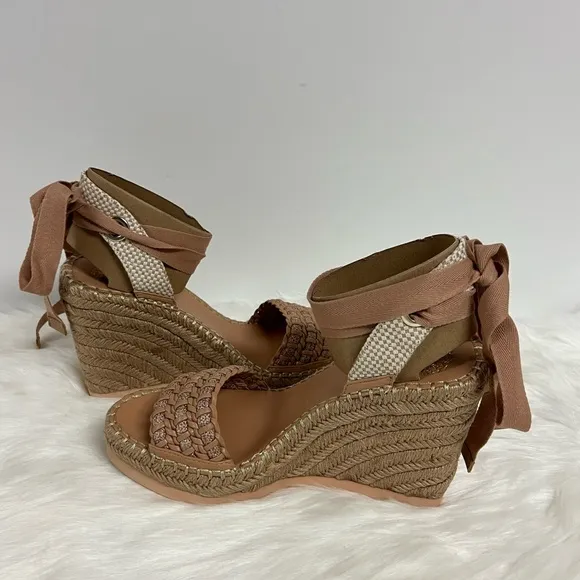 Vince Camuto Women's Brisshel Ankle-Tie Espadrille Platform Wedge Sandal