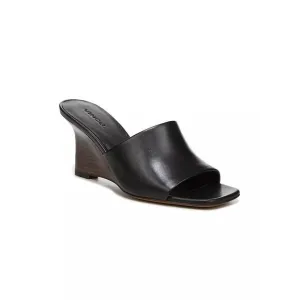Vince Pia Wedge Mule Sandals - 7.5 - Black