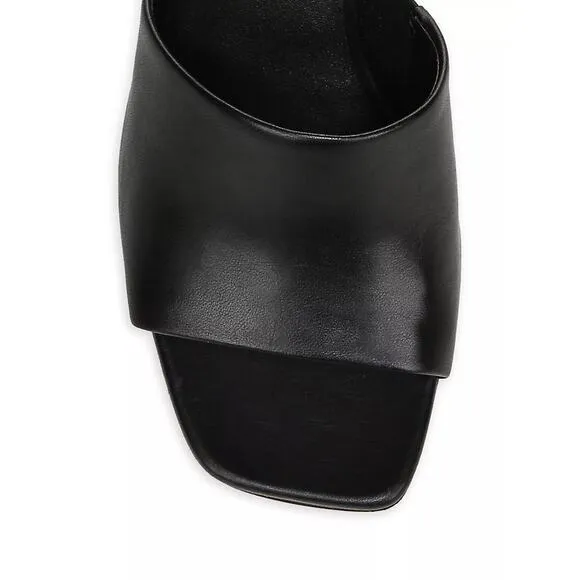 Vince Pia Wedge Mule Sandals - 7.5 - Black