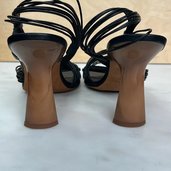 Vince Qala Leather Strappy Slingback Sandals‎ Heels Black size EU 40 / US 9