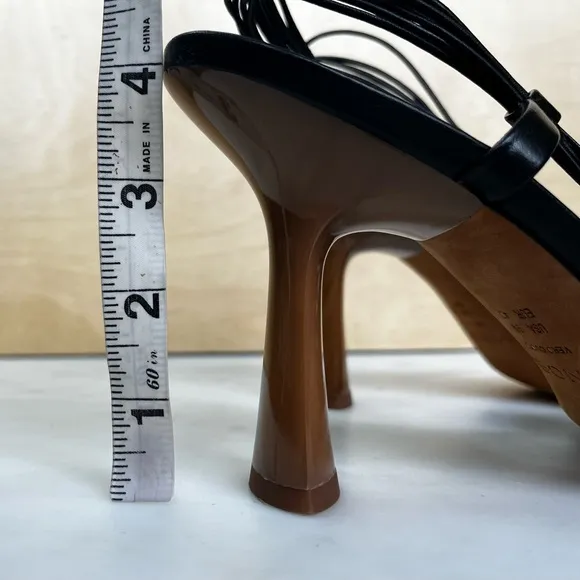Vince Qala Leather Strappy Slingback Sandals‎ Heels Black size EU 40 / US 9