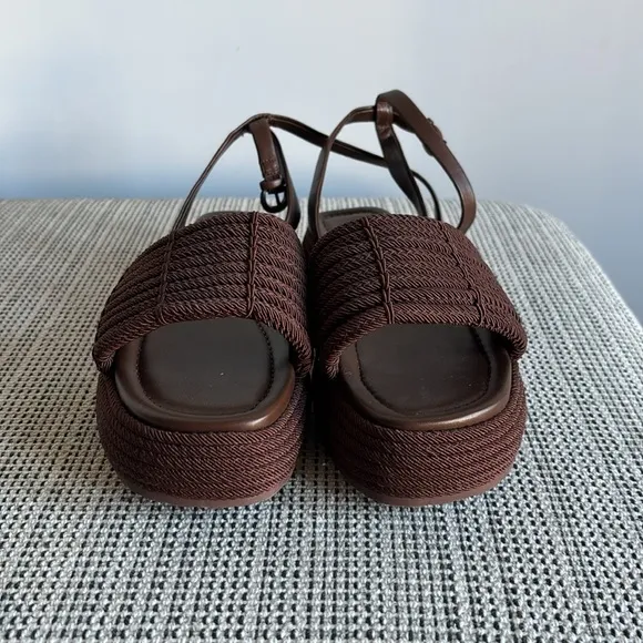 Vince Redwood Brown Pai Cord Platform Sandals