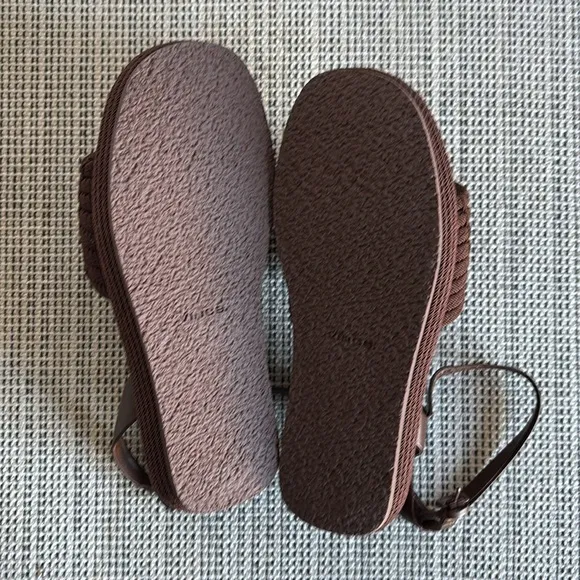 Vince Redwood Brown Pai Cord Platform Sandals