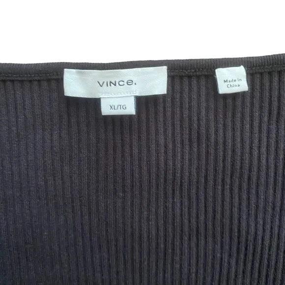 Vince | Ribbed Stretch-Knit Mini Dress, Size XL