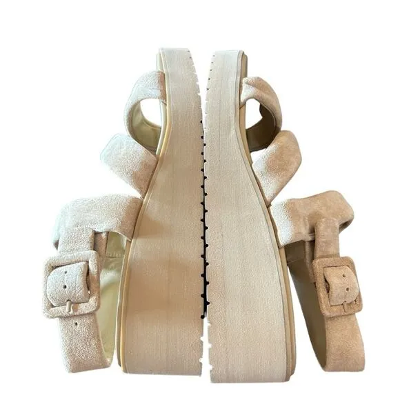 Vince Skylar Strappy Suede Wedge Sandals NEW Size 9