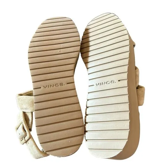 Vince Skylar Strappy Suede Wedge Sandals NEW Size 9
