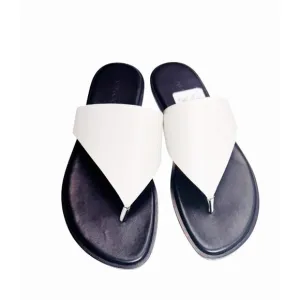 Vince Womens Black &amp; White Leather Sandals Size 6M- LT3284