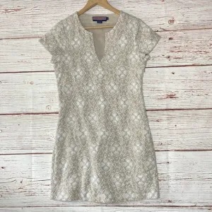 Vineyard Vines Al Fresco Embroidered Linen Shift Dress in Sand/White Sz 0