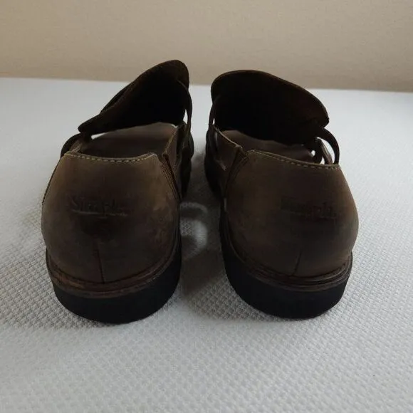 Vintage 90s Grunge Mens 12 Sandals Brown Fishman Simple Brand Lug Soles