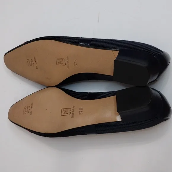 Vintage Bruno Magli Bologna Kitten Heels in Black and Red Sandals US 7.5
