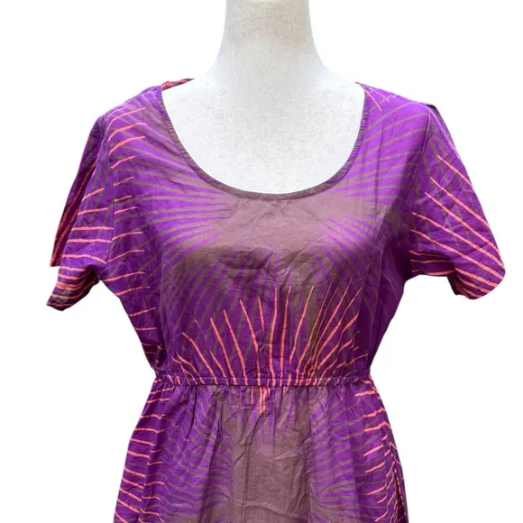 Vintage Caribelle Batik Dress | Size Large | 100% Cotton | Unique Hand-Dyed Look