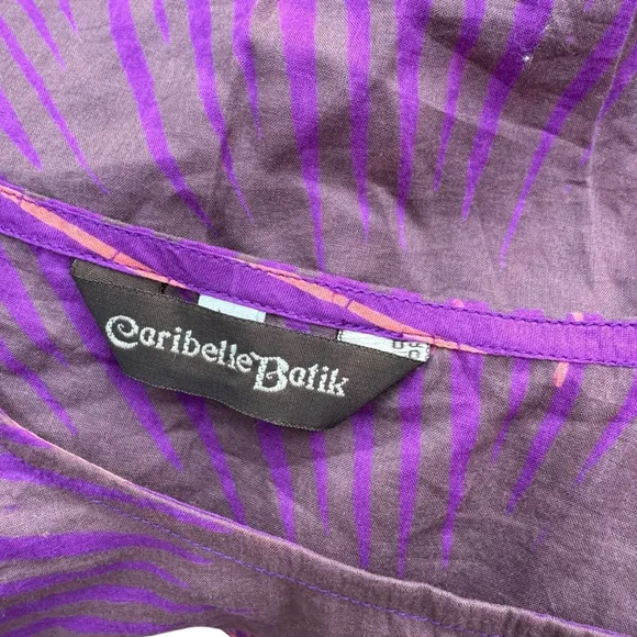 Vintage Caribelle Batik Dress | Size Large | 100% Cotton | Unique Hand-Dyed Look