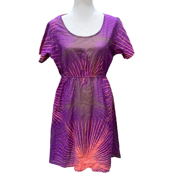 Vintage Caribelle Batik Dress | Size Large | 100% Cotton | Unique Hand-Dyed Look