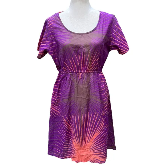Vintage Caribelle Batik Dress | Size Large | 100% Cotton | Unique Hand-Dyed Look