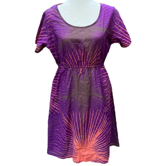 Vintage Caribelle Batik Dress | Size Large | 100% Cotton | Unique Hand-Dyed Look