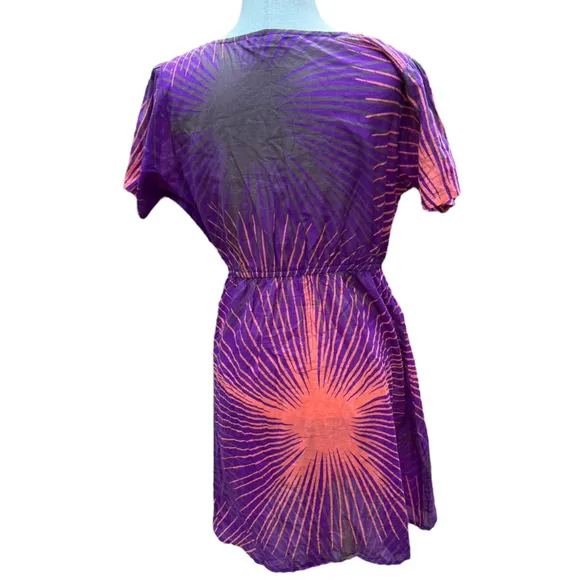 Vintage Caribelle Batik Dress | Size Large | 100% Cotton | Unique Hand-Dyed Look