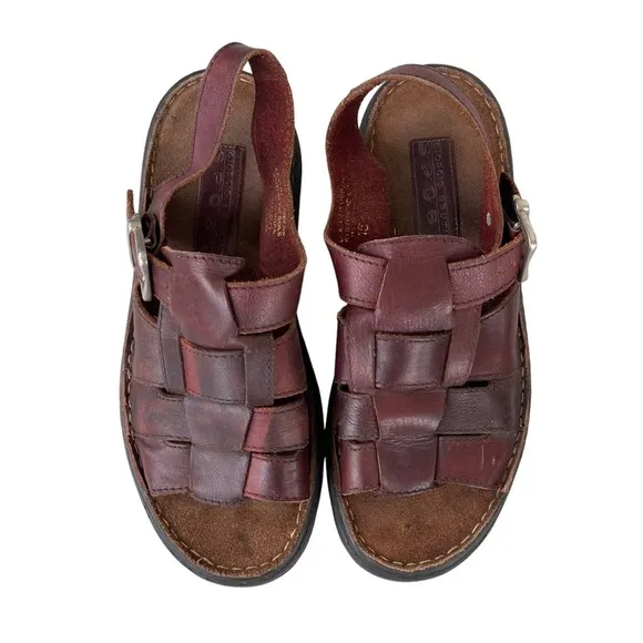 Vintage Giorgio Brutini Sport Men’s Brown Leather Fisherman Sandals