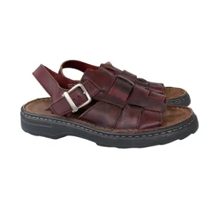 Vintage Giorgio Brutini Sport Men’s Brown Leather Fisherman Sandals