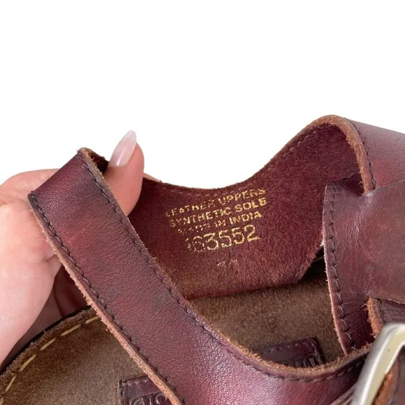 Vintage Giorgio Brutini Sport Men’s Brown Leather Fisherman Sandals