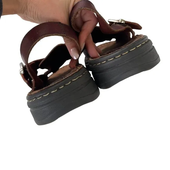 Vintage Giorgio Brutini Sport Men’s Brown Leather Fisherman Sandals
