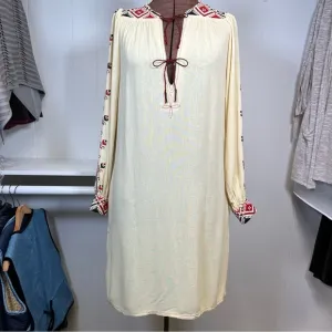 Vintage Phyllis Sues Kaftan Dress Embroidery Detail Pockets Boho Size Medium