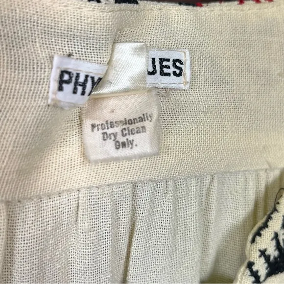 Vintage Phyllis Sues Kaftan Dress Embroidery Detail Pockets Boho Size Medium