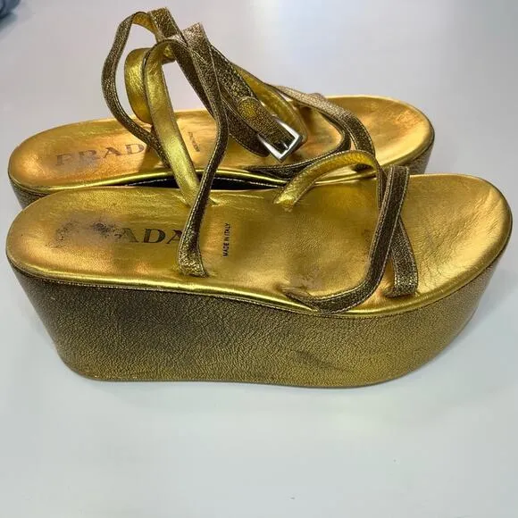 Vintage Prada Platform Sandals