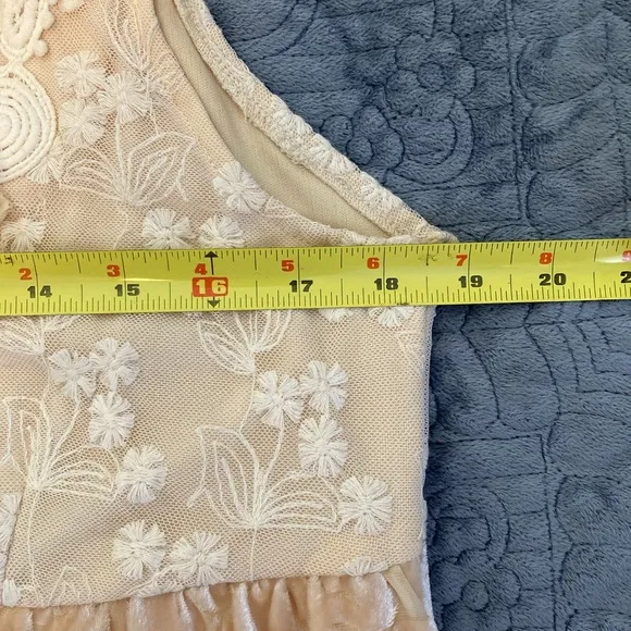 Vintage Y2K T. Bleu Cream Embroidered Boho Dress – NWT – 90s Inspired