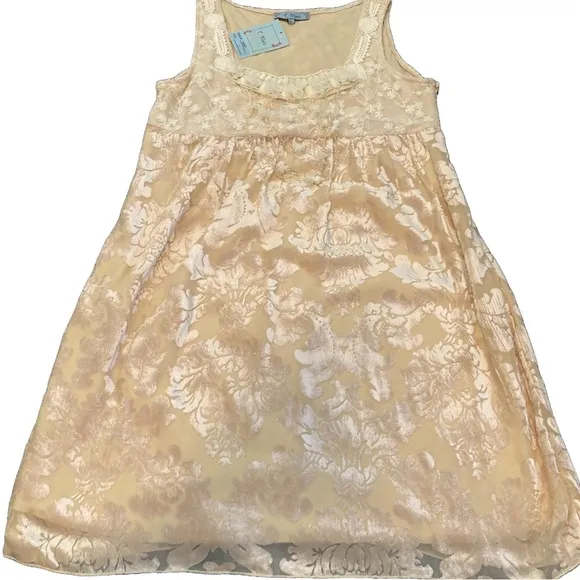 Vintage Y2K T. Bleu Cream Embroidered Boho Dress – NWT – 90s Inspired