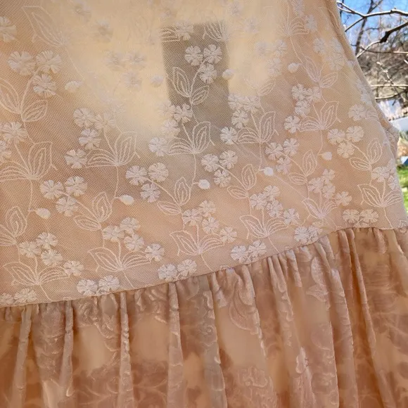 Vintage Y2K T. Bleu Cream Embroidered Boho Dress – NWT – 90s Inspired