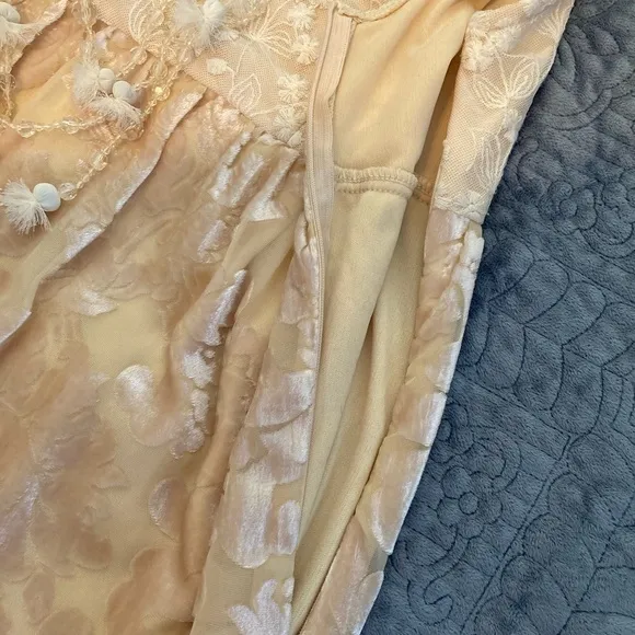 Vintage Y2K T. Bleu Cream Embroidered Boho Dress – NWT – 90s Inspired