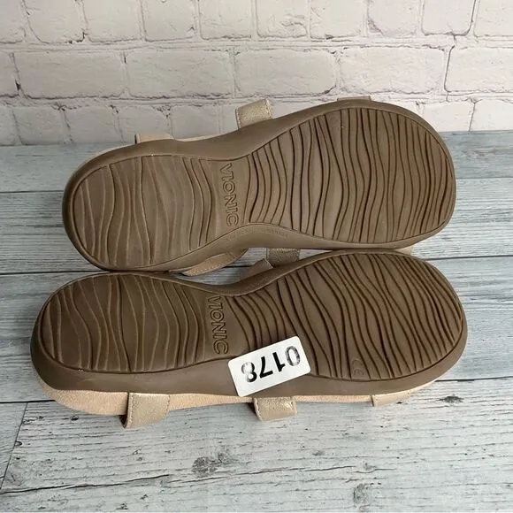 Vionic Adjustable Backstrap Sandals Jodie Champagne Sz 8 Worn Once.