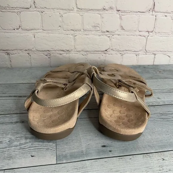 Vionic Adjustable Backstrap Sandals Jodie Champagne Sz 8 Worn Once.