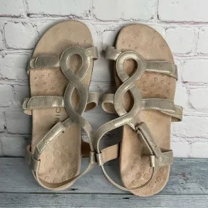 Vionic Adjustable Backstrap Sandals Jodie Champagne Sz 8 Worn Once.