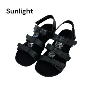 Vionic AMBER Womens Strappy Black Sandals SZ 8 Adjustable Strap Textured Pattern