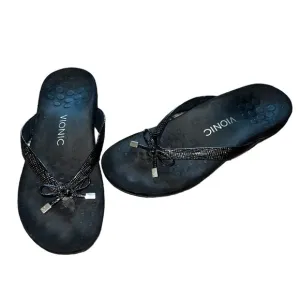 Vionic Bella ll Black Lizard Print Sandals