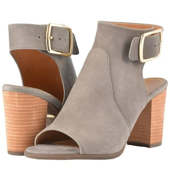Vionic Blakely Slingback Gray Open-Toe Block Heel Sandals size 6.5