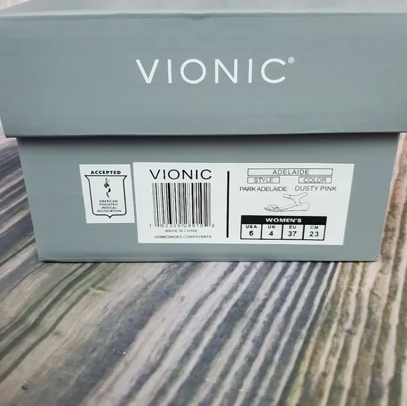 VIONIC Dusty Pink Park Adelaide Wedge Sandals New Size 6 Wide