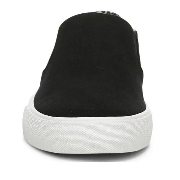 Vionic‎ Groove Slip On Black Casual Canvas Comfort Shoe Womens 9 New