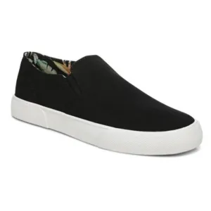 Vionic‎ Groove Slip On Black Casual Canvas Comfort Shoe Womens 9 New