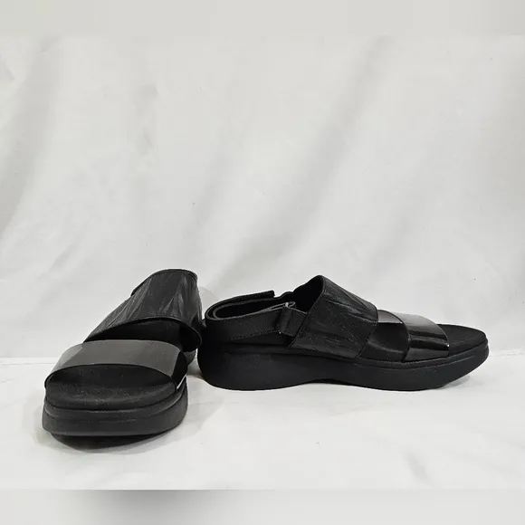 Vionic Karleen black platform sandals women's size 6