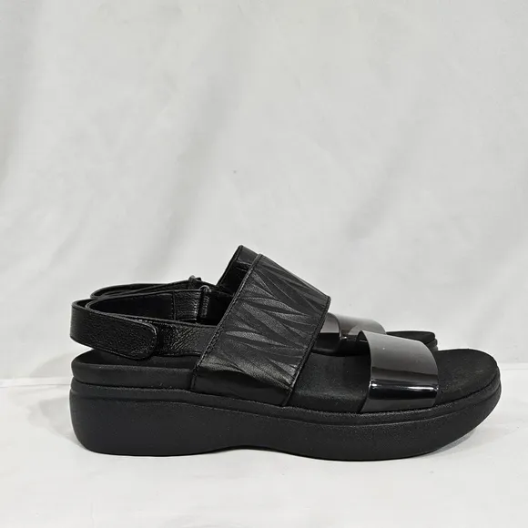Vionic Karleen black platform sandals women's size 6