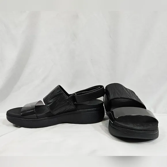 Vionic Karleen black platform sandals women's size 6