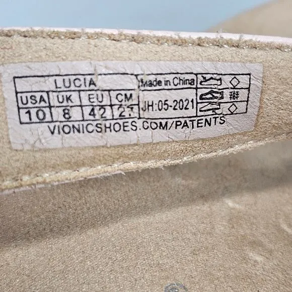 Vionic Lucia Pink Thong Sandals with Rhinestones NWOT Size 10