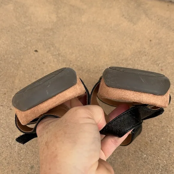 Vionic Marsala Metallic Adjustable Black Sandals Sz 7.5 WIDE Podiatrist Designed