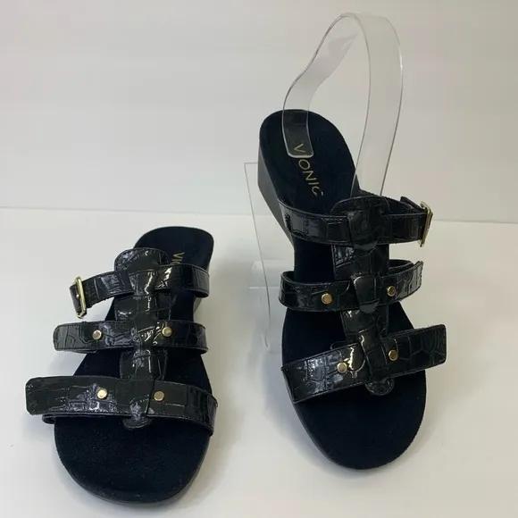 Vionic Orthaheel PARK RADIA Wedge Sandals Slides