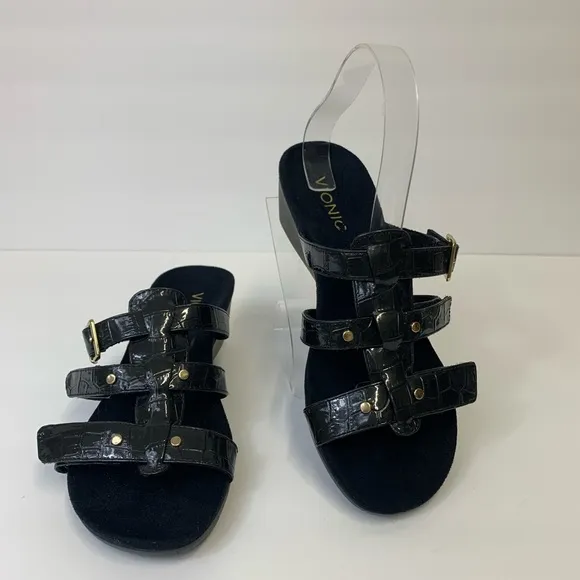 Vionic Orthaheel PARK RADIA Wedge Sandals Slides