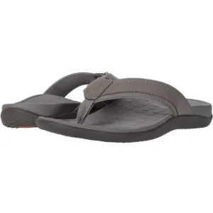 Vionic Orthotic Tide Sandal Flip Flop Charcoal Gray Mens 7  Arch Support New